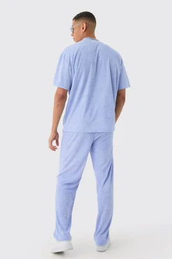 boohooMAN Relaxed Fit Towelling Joggers | UK| Trousers|Joggers