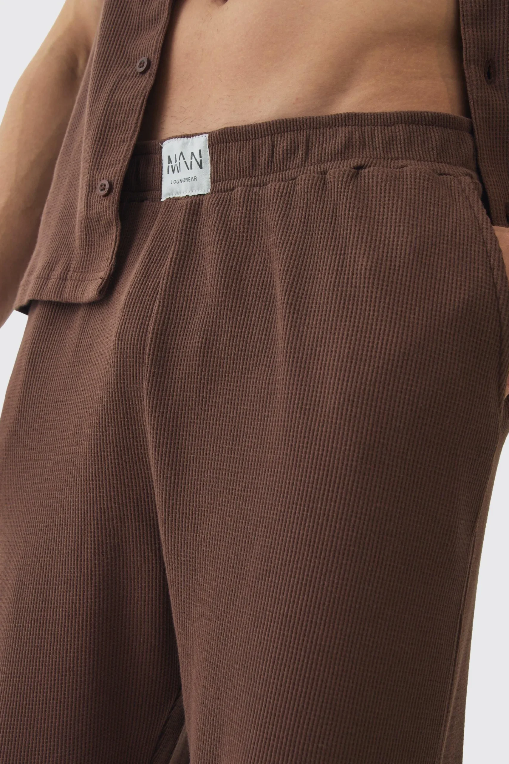 boohooMAN Relaxed Fit Waffle Jersey Bottoms | UK| Loungewear
