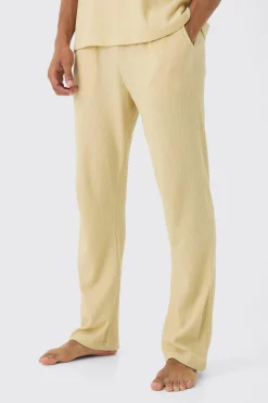 boohooMAN Relaxed Fit Waffle Jersey Bottoms | UK| Loungewear