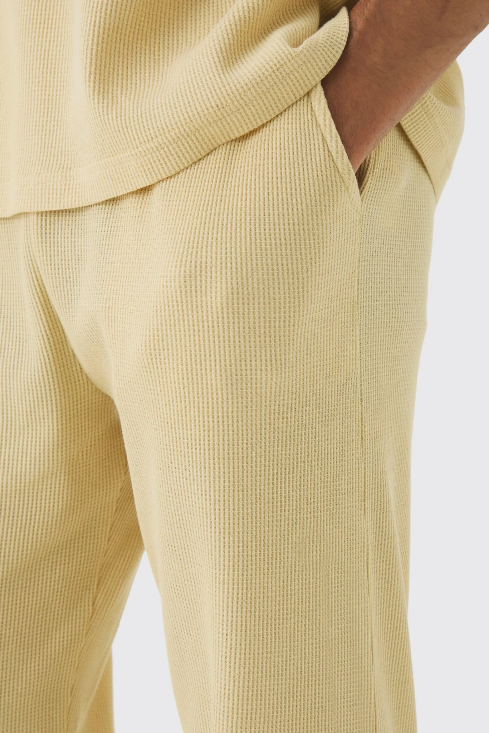 boohooMAN Relaxed Fit Waffle Jersey Bottoms | UK| Loungewear