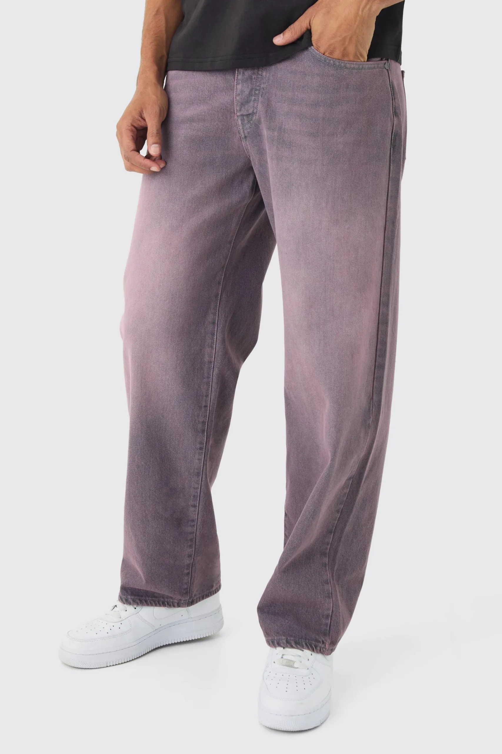 boohooMAN Relaxed Fit Washed Tinted Jeans | UK| Trousers|Jeans