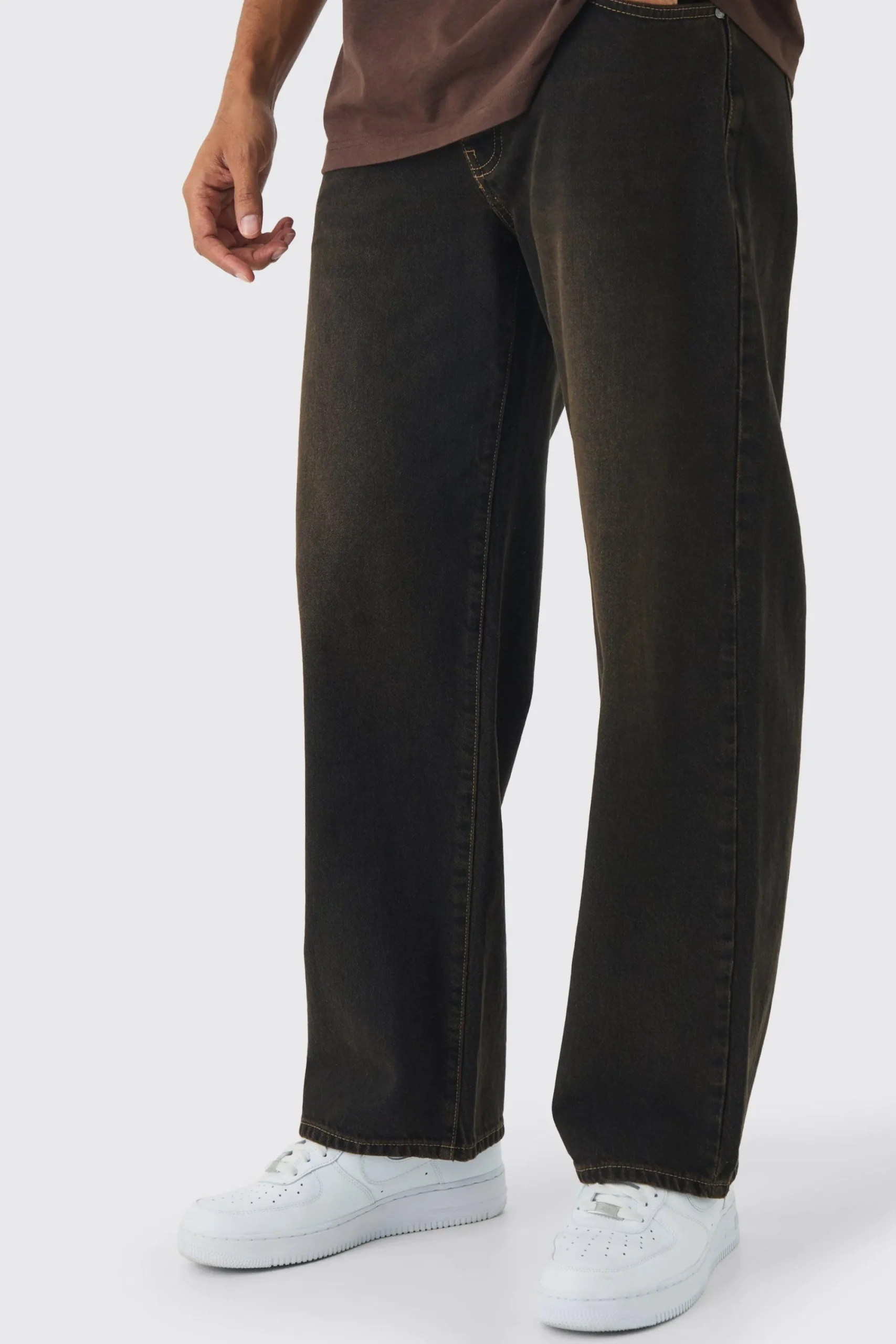 boohooMAN Relaxed Fit Washed Tinted Jeans | UK| Trousers|Jeans