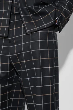 boohooMAN Relaxed Fit Windowpane Check Suit Trousers | UK| Trousers
