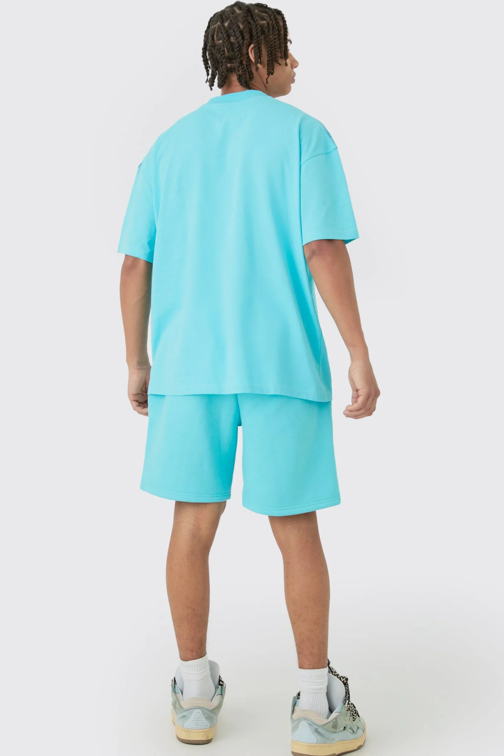 boohooMAN Relaxed Gothic Man Graffiti Spray Short | UK| Shorts