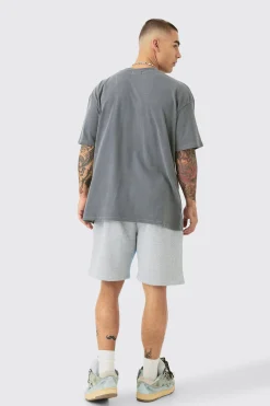 boohooMAN Relaxed Raw Applique Shorts | UK| Shorts