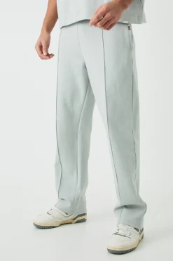 boohooMAN Relaxed Interlock Pintiuck Jogger | UK| Joggers