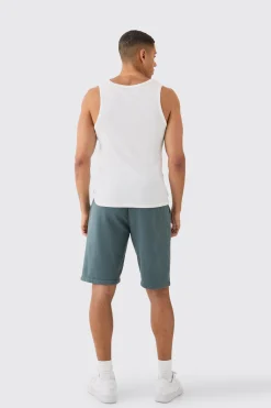 boohooMAN Relaxed Long Length OFCL Racing Acid Wash Shorts | UK| Shorts