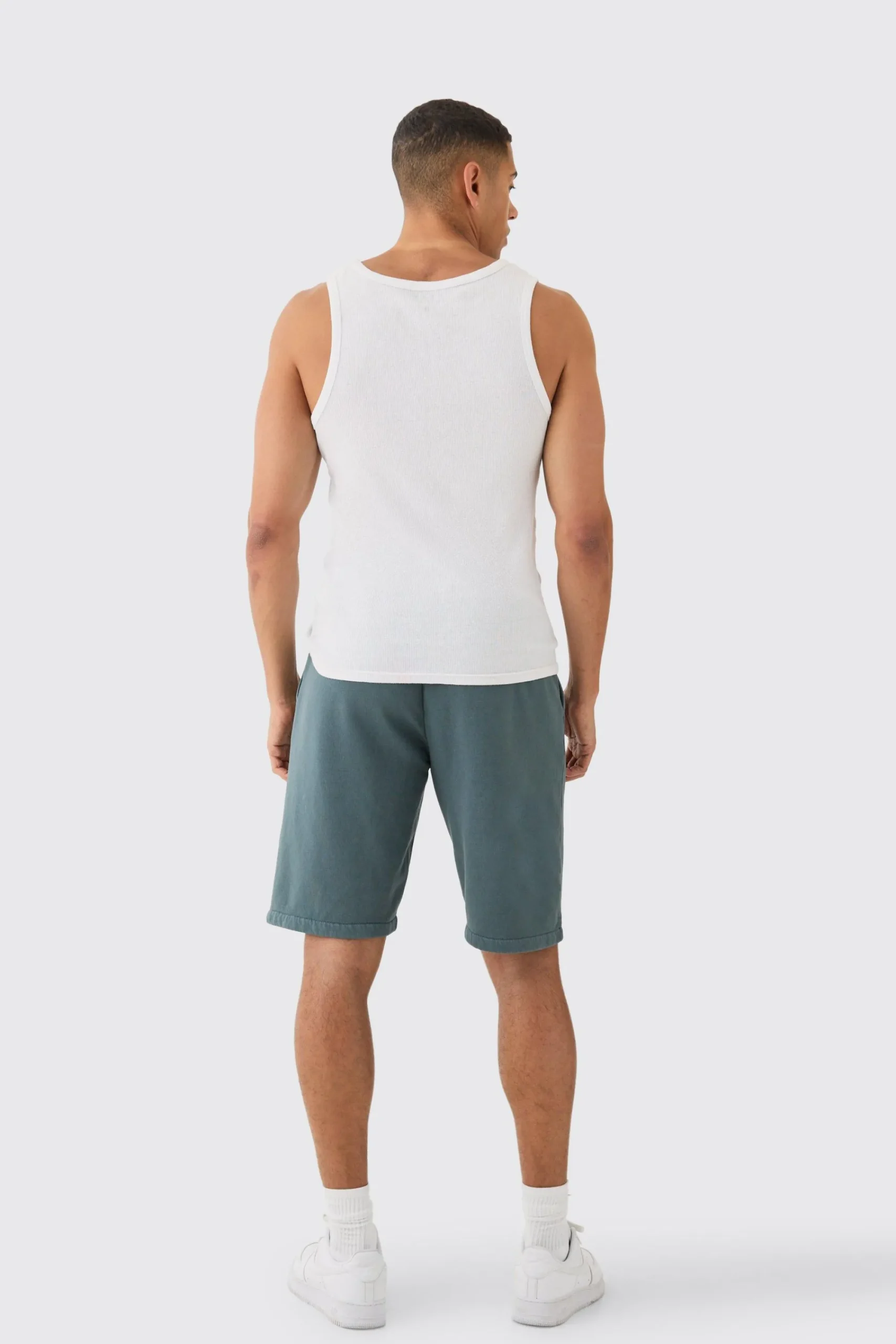 boohooMAN Relaxed Long Length OFCL Racing Acid Wash Shorts | UK| Shorts