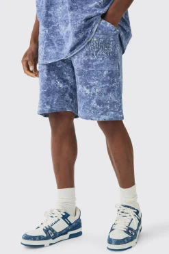 boohooMAN Relaxed Mid Length Concrete Printed Shorts | UK| Shorts