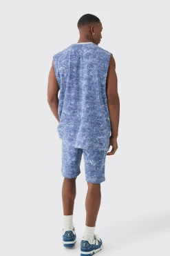 boohooMAN Relaxed Mid Length Concrete Printed Shorts | UK| Shorts