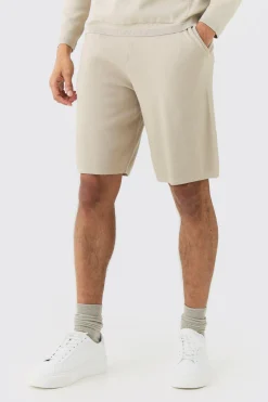 boohooMAN Relaxed Mid Length Knitted Short | UK| Tracksuits