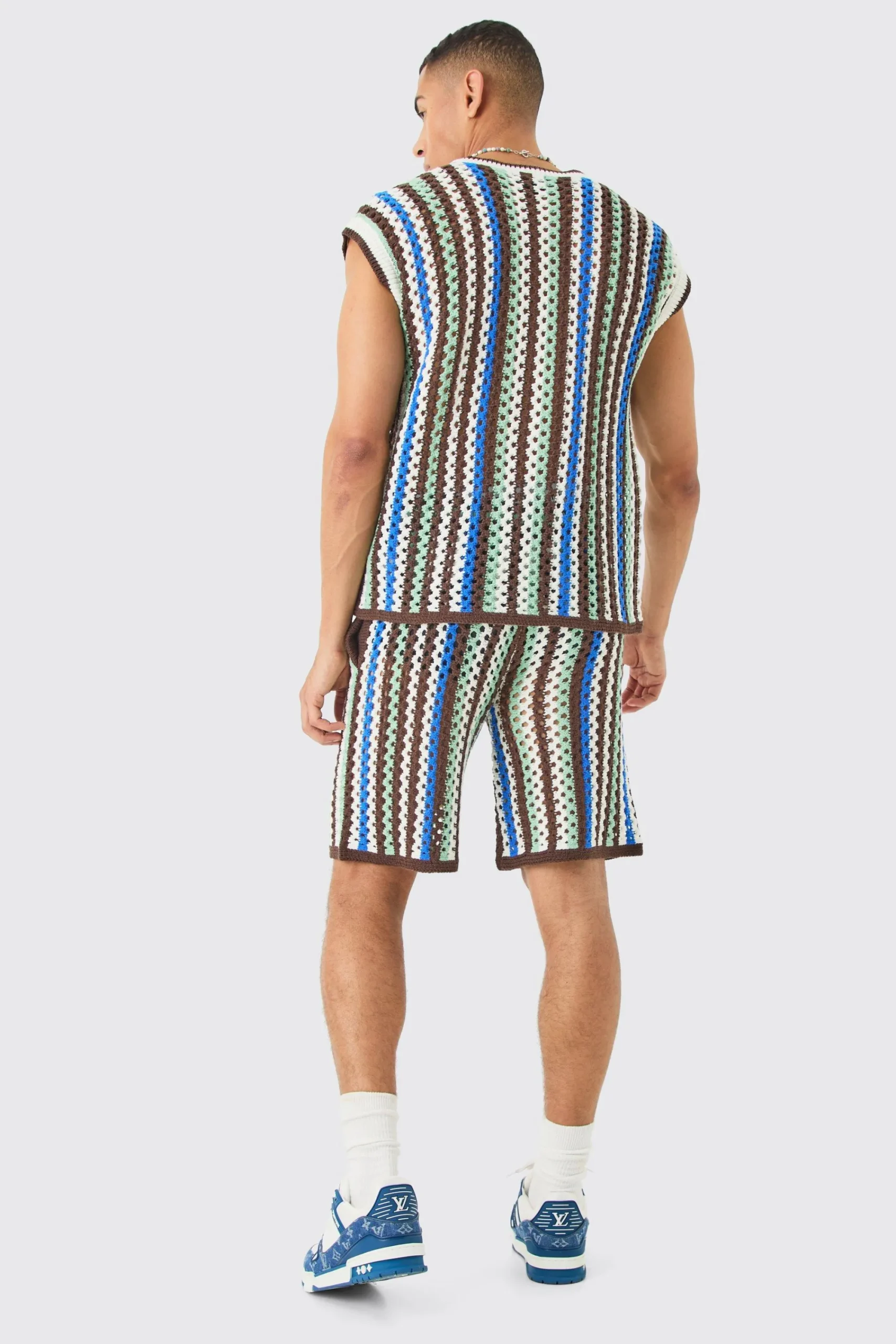 boohooMAN Relaxed Open Stitch Knitted Shorts | UK| Shorts