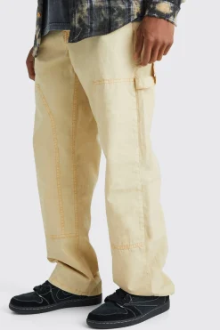 boohooMAN Relaxed Overdye Acid Wash Carpenter Trouser | UK| Trousers
