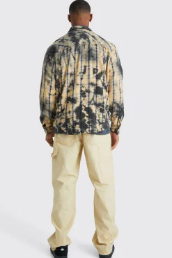 boohooMAN Relaxed Overdye Acid Wash Carpenter Trouser | UK| Trousers