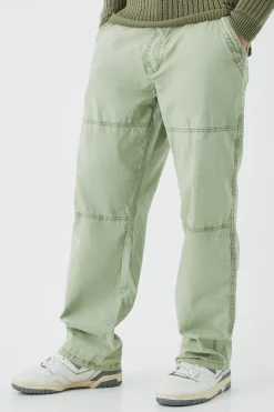 boohooMAN Relaxed Overdye Acid Wash Trouser | UK| Trousers