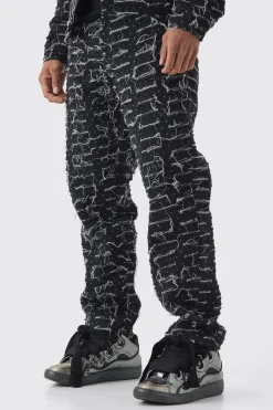 boohooMAN Relaxed Rigid All Over Distressed Jeans | UK| Trousers|Jeans