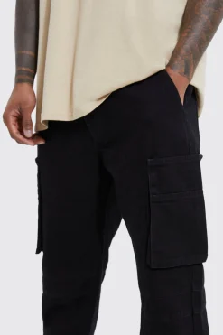 boohooMAN Relaxed Rigid Cargo Jeans With Cuff | UK| Trousers|Jeans
