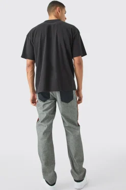 boohooMAN Relaxed Rigid Contrast Washed Jeans In | UK| Jeans