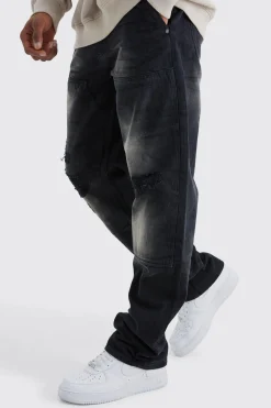 boohooMAN Relaxed Rigid Dirty Wash Carpenter Jeans | UK| Trousers|Jeans