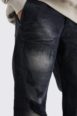 boohooMAN Relaxed Rigid Dirty Wash Carpenter Jeans | UK| Trousers|Jeans
