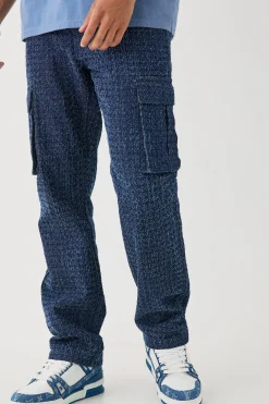 boohooMAN Relaxed Rigid Distressed Cargo Jean | UK| Trousers|Jeans