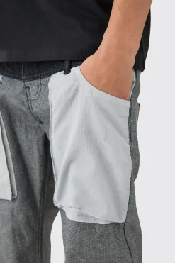 boohooMAN Relaxed Rigid Double Waistband Reverse Cut & Sew Denim Jean | UK| Jeans