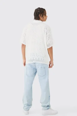 boohooMAN Relaxed Rigid Double Waistband Reverse Cut & Sew Denim Jean | UK| Jeans