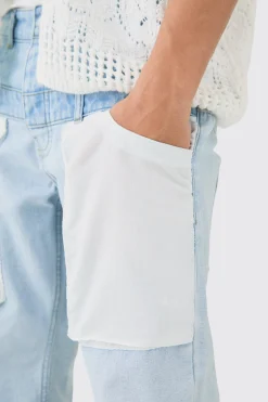 boohooMAN Relaxed Rigid Double Waistband Reverse Cut & Sew Denim Jean | UK| Jeans