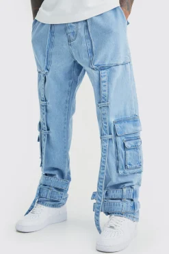 boohooMAN Relaxed Rigid Elastic Waist Cargo Jeans | UK| Trousers|Jeans