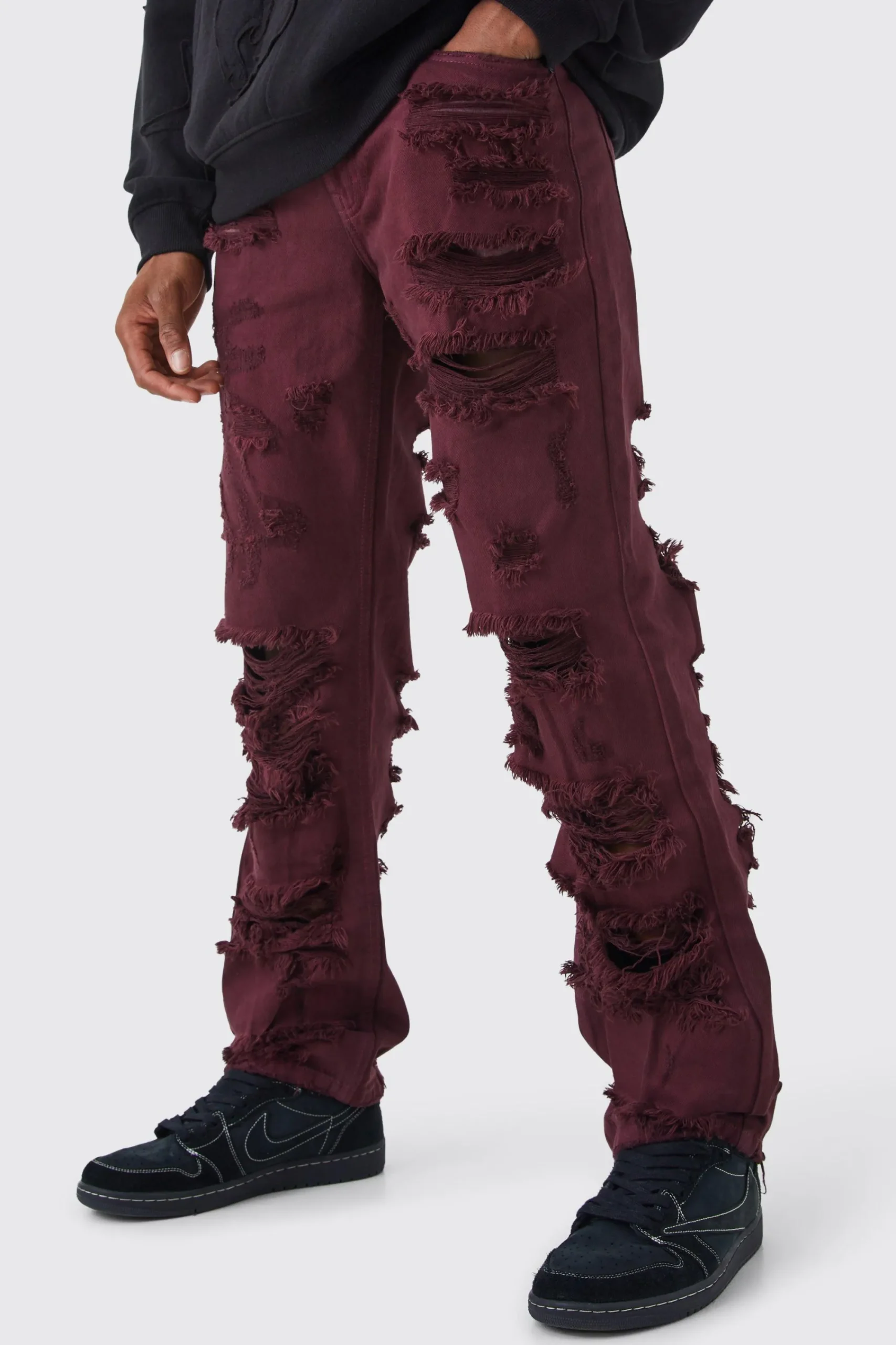 boohooMAN Relaxed Rigid Extreme Ripped Jean | UK| Jeans