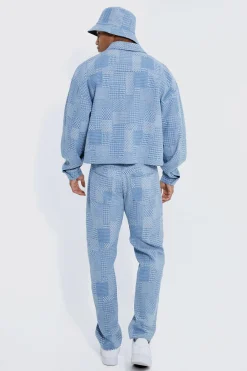 boohooMAN Relaxed Rigid Fabric Interest Jeans | UK| Trousers|Sets & Co-Ords