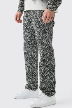 boohooMAN Relaxed Rigid Fabric Interest Jeans | UK| Trousers|Jeans