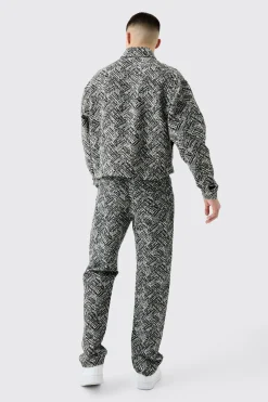 boohooMAN Relaxed Rigid Fabric Interest Jeans | UK| Trousers|Jeans