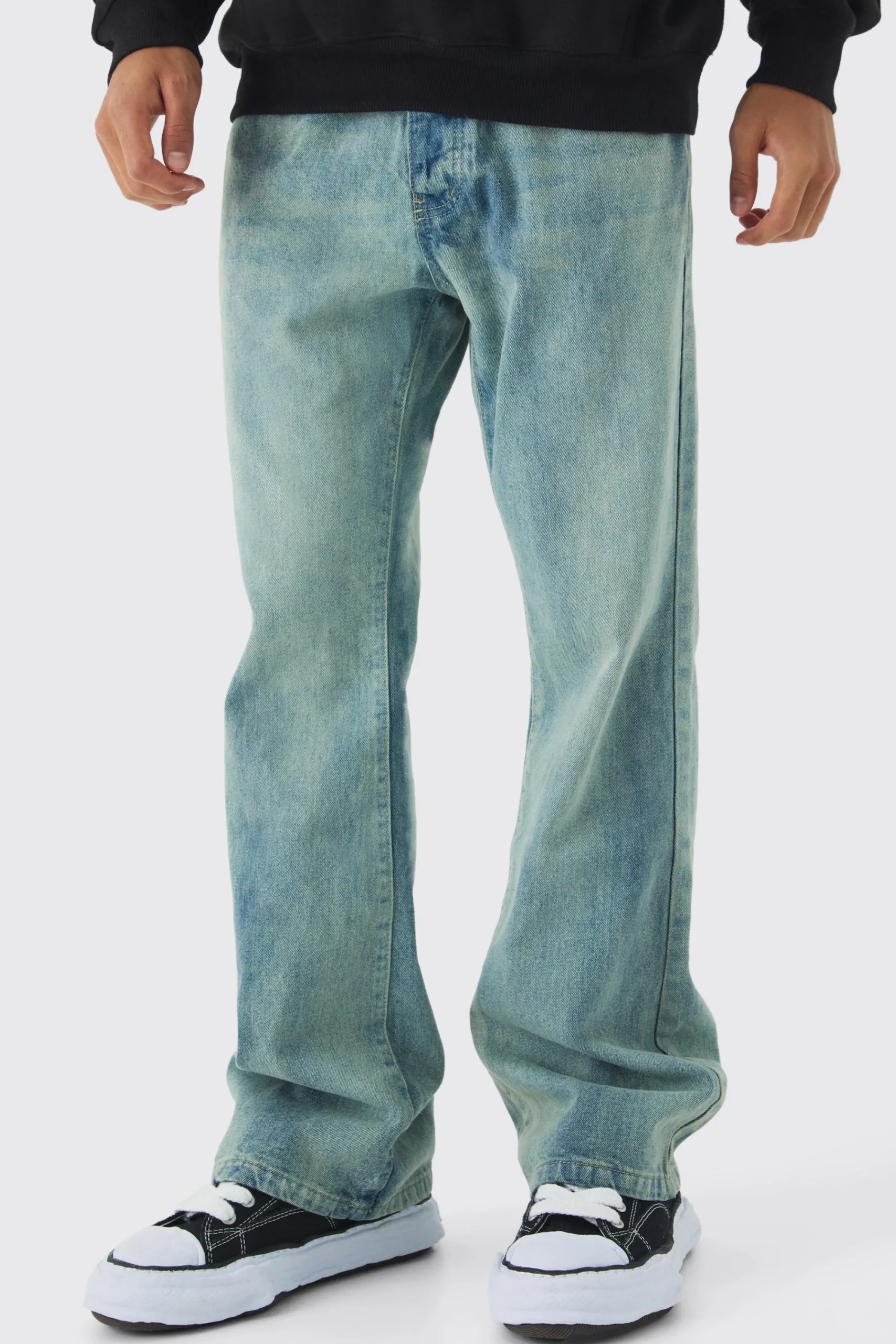 boohooMAN Relaxed Rigid Flare Jean | UK| Trousers|Jeans