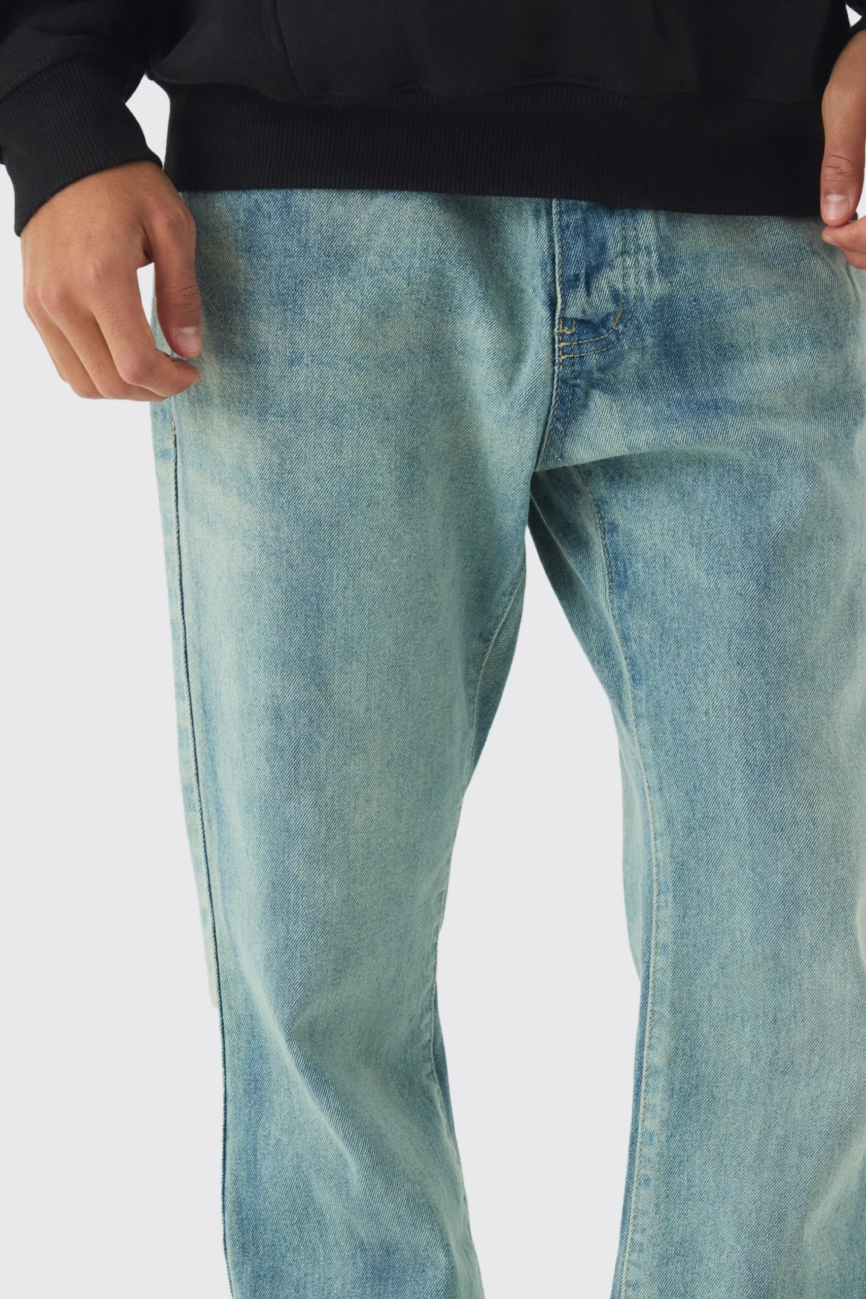 boohooMAN Relaxed Rigid Flare Jean | UK| Trousers|Jeans