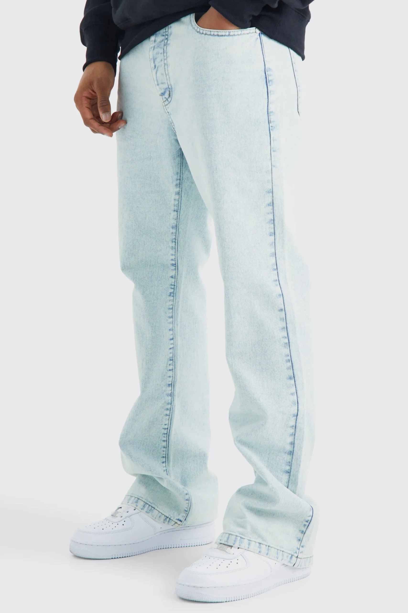 boohooMAN Relaxed Rigid Flare Jean | UK| Trousers|Jeans