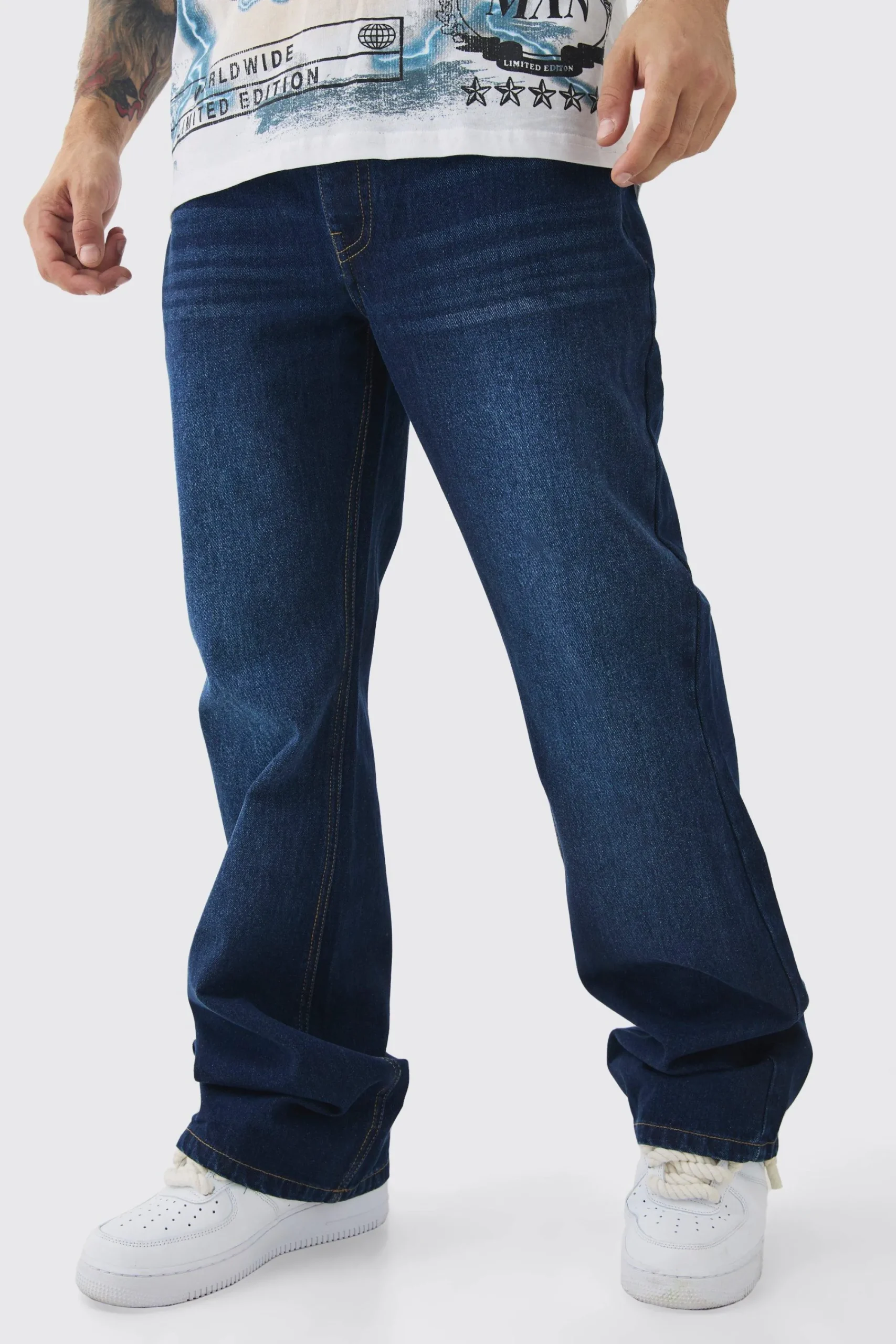 boohooMAN Relaxed Rigid Flare Jean In | UK| Trousers|Jeans