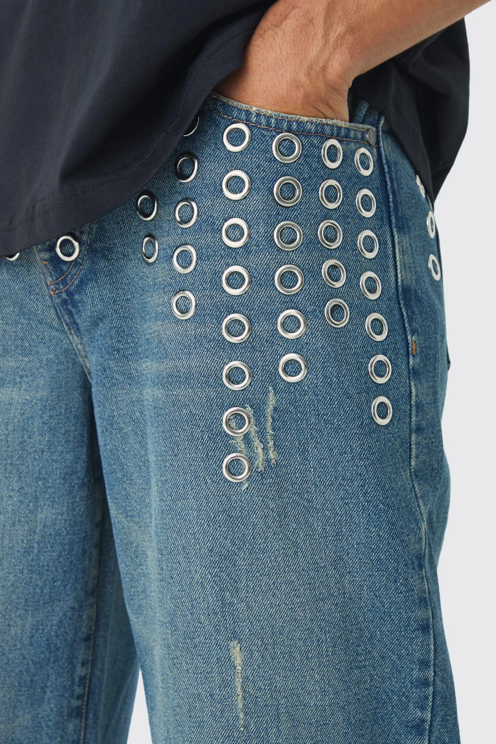 boohooMAN Relaxed Rigid Metal Hardware Jeans | UK| Trousers|Jeans