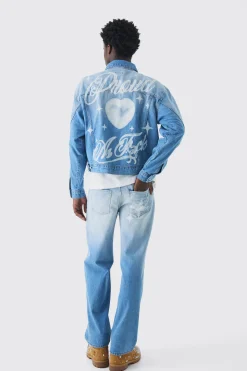 boohooMAN Relaxed Rigid Pride Printed Jeans | UK| Trousers|Jeans