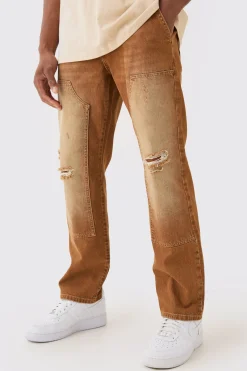 boohooMAN Relaxed Rigid Ripped Carpenter Denim Jean In | UK| Trousers|Jeans