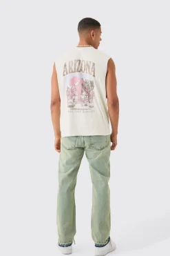 boohooMAN Relaxed Rigid Ripped Let Down Hem Jeans With Extended Drawcords In Wash | UK| Trousers|Jeans