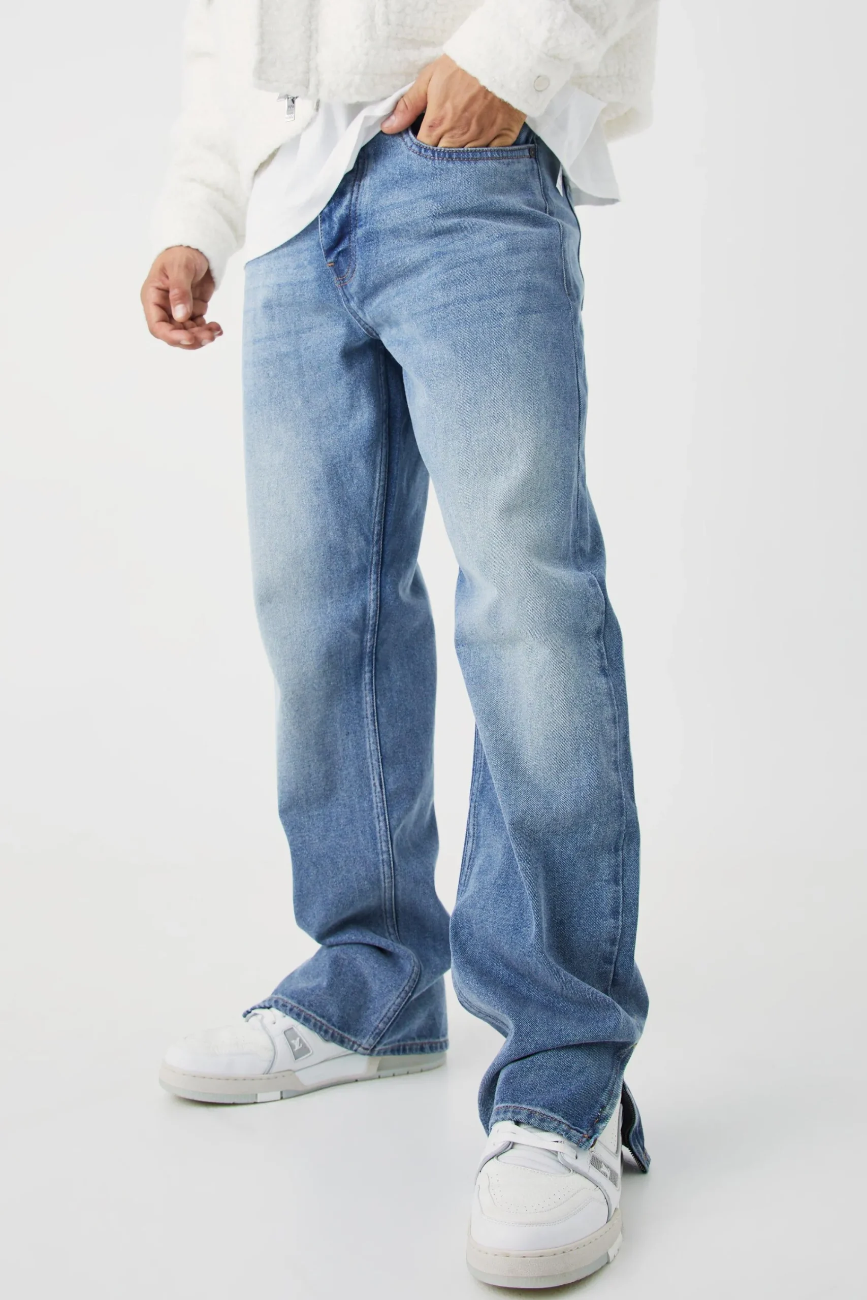 boohooMAN Relaxed Rigid Zip Hem Jeans | UK| Trousers|Jeans
