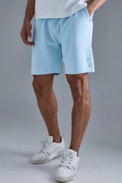 boohooMAN Relaxed Scuba Short With Poppers | UK| Shorts