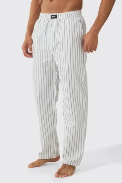 boohooMAN Relaxed Stripe Lounge Bottoms | UK| Loungewear|Joggers
