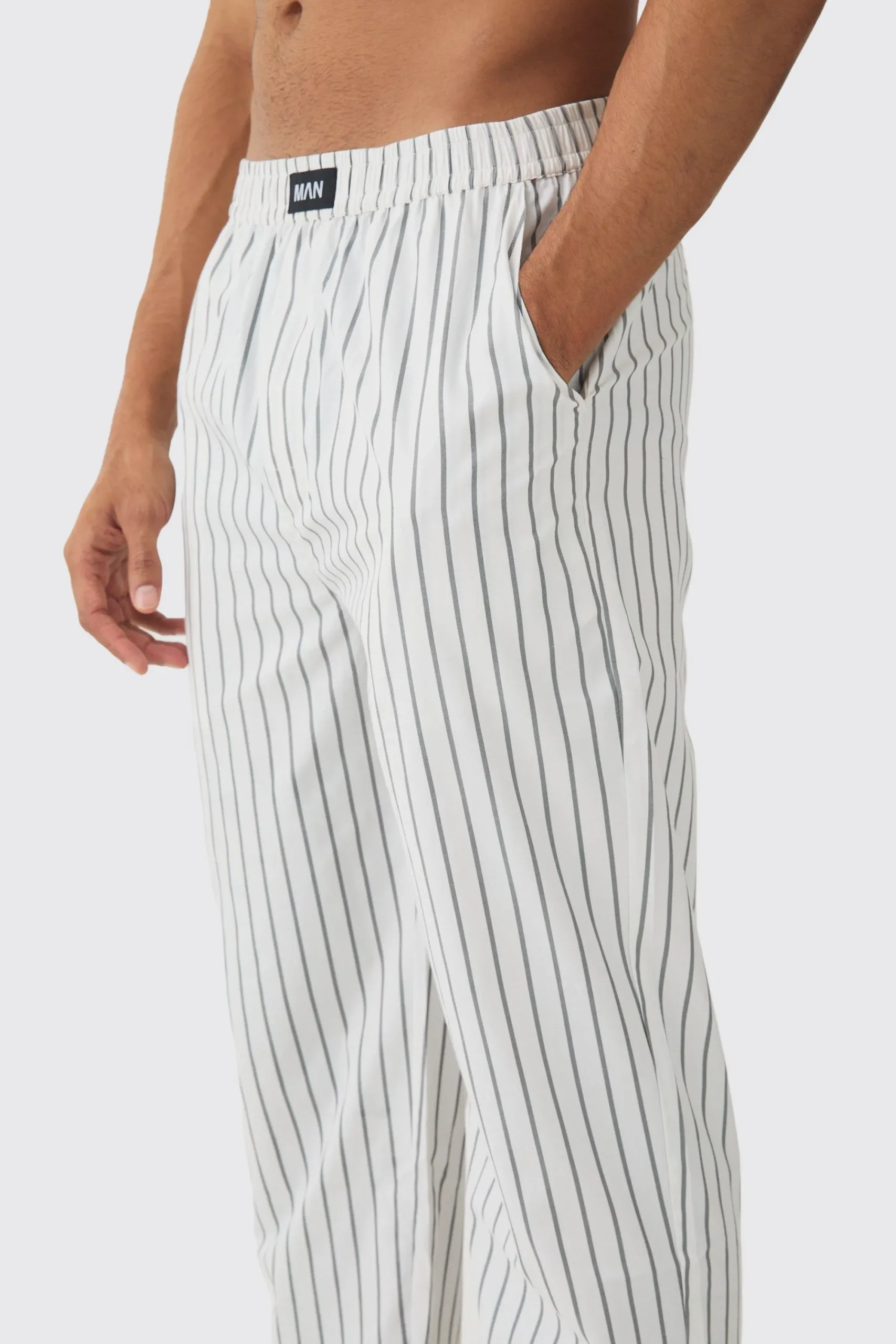 boohooMAN Relaxed Stripe Lounge Bottoms | UK| Loungewear|Joggers