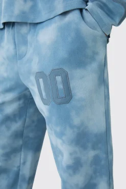 boohooMAN Relaxed Suede And PU Applique Varsity Split Hem Jogger | UK| Trousers|Joggers