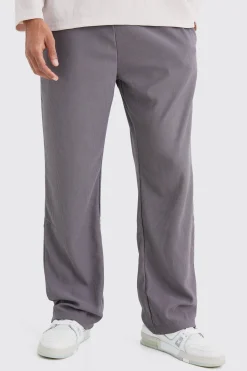 boohooMAN Relaxed Tapered Ottoman Rib Jogger | UK| Trousers|Joggers