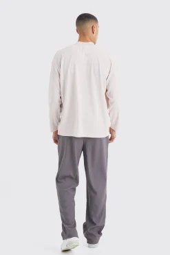 boohooMAN Relaxed Tapered Ottoman Rib Jogger | UK| Trousers|Joggers