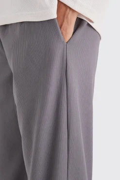 boohooMAN Relaxed Tapered Ottoman Rib Jogger | UK| Trousers|Joggers