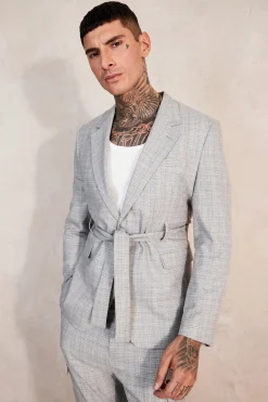 boohooMAN Relaxed Tie Front Cargo Pocket Suit Jacket | UK| Suits & Tailoring